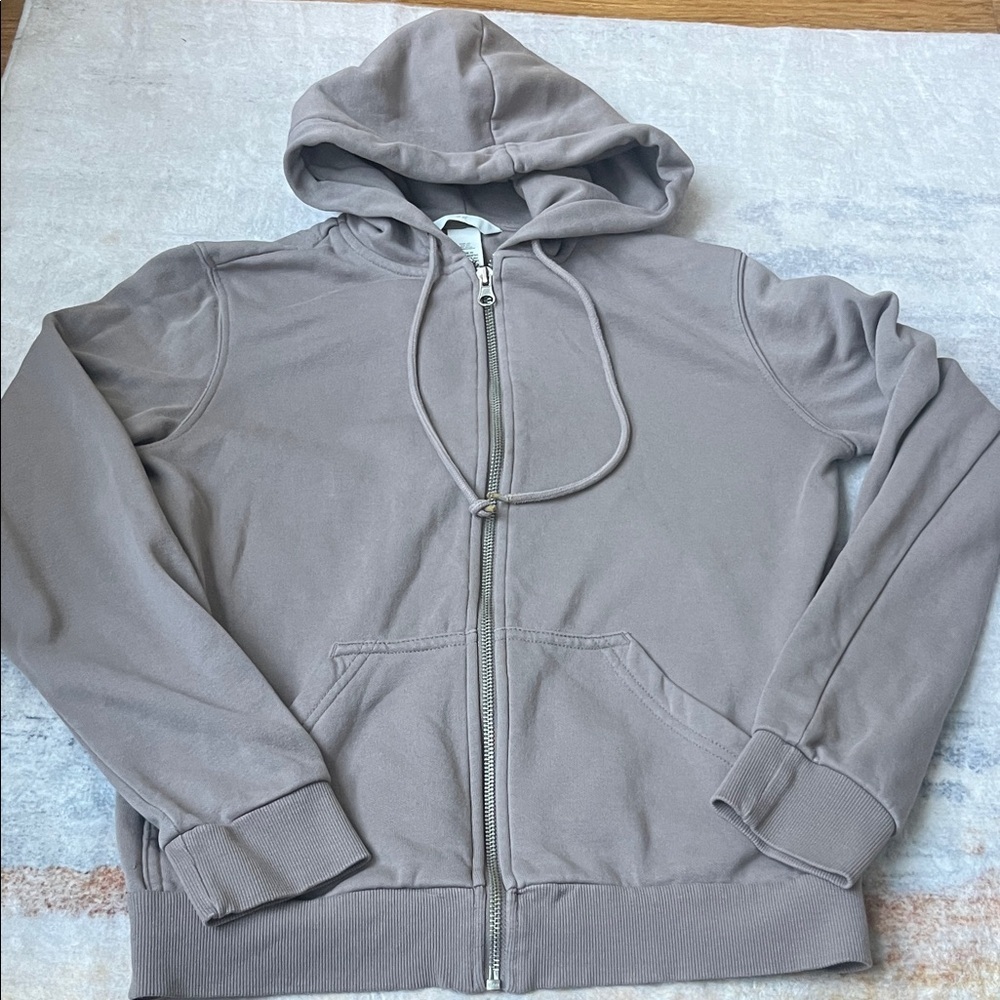 H&M Taupe Zip-Up Hoodie